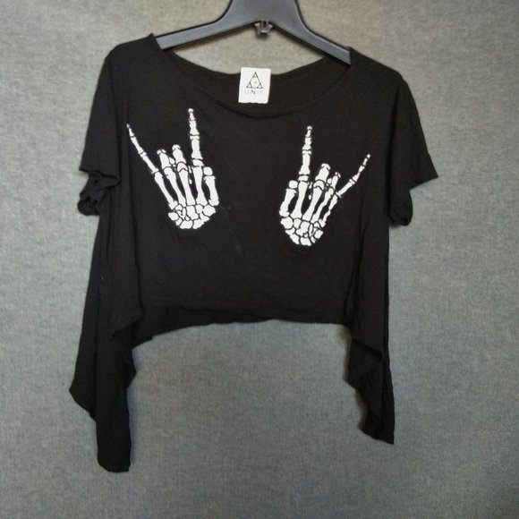 UNIF Crop Tie Front Tee - Picture 1 of 4